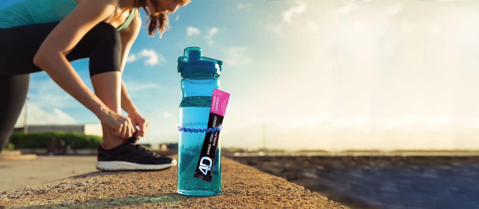 Water Bottle On Tropical Beach. Hydratation And Drinking Regime