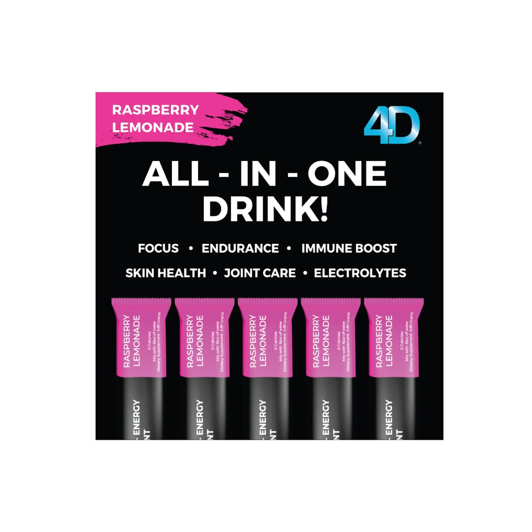 Total Body Boost 10 Case Pack of 5ct Sports & Energy Drinks 4D Raspberry Lemonade 